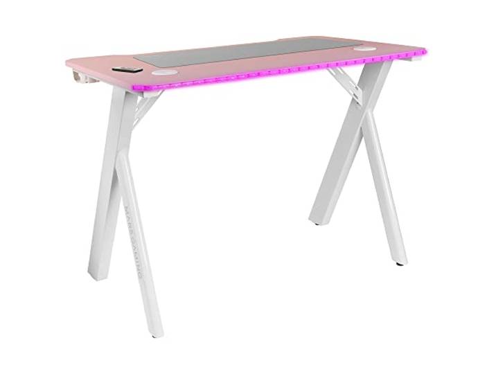 MARSGAMING Mars Gaming MGDXLRGB, Ergonomischer RGB Gaming Tisch, Headset+Flaschenständer, 160x60cm, Schwarz