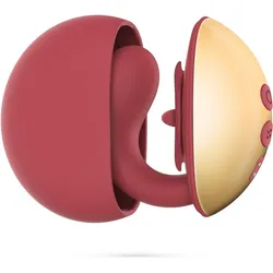 Crushious, Vibrator, Arcane - Licking Couples Vibrator - Red/Golden
