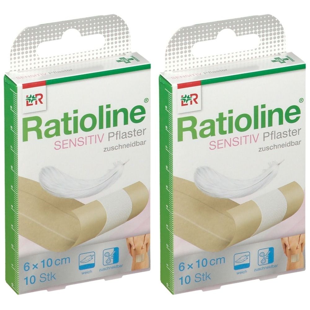 Ratioline sensitive Wundschnellverband 6 cmx1 m 2x 2x1 St Pflaster