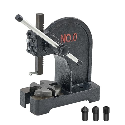 VEVOR Arbor Press handmatige precisiepers van gietijzer, zwart, maximale hoogte: 11,7 cm