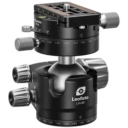 Leofoto LH-40PR 40mm (Kugelkopf), Stativkopf, Schwarz