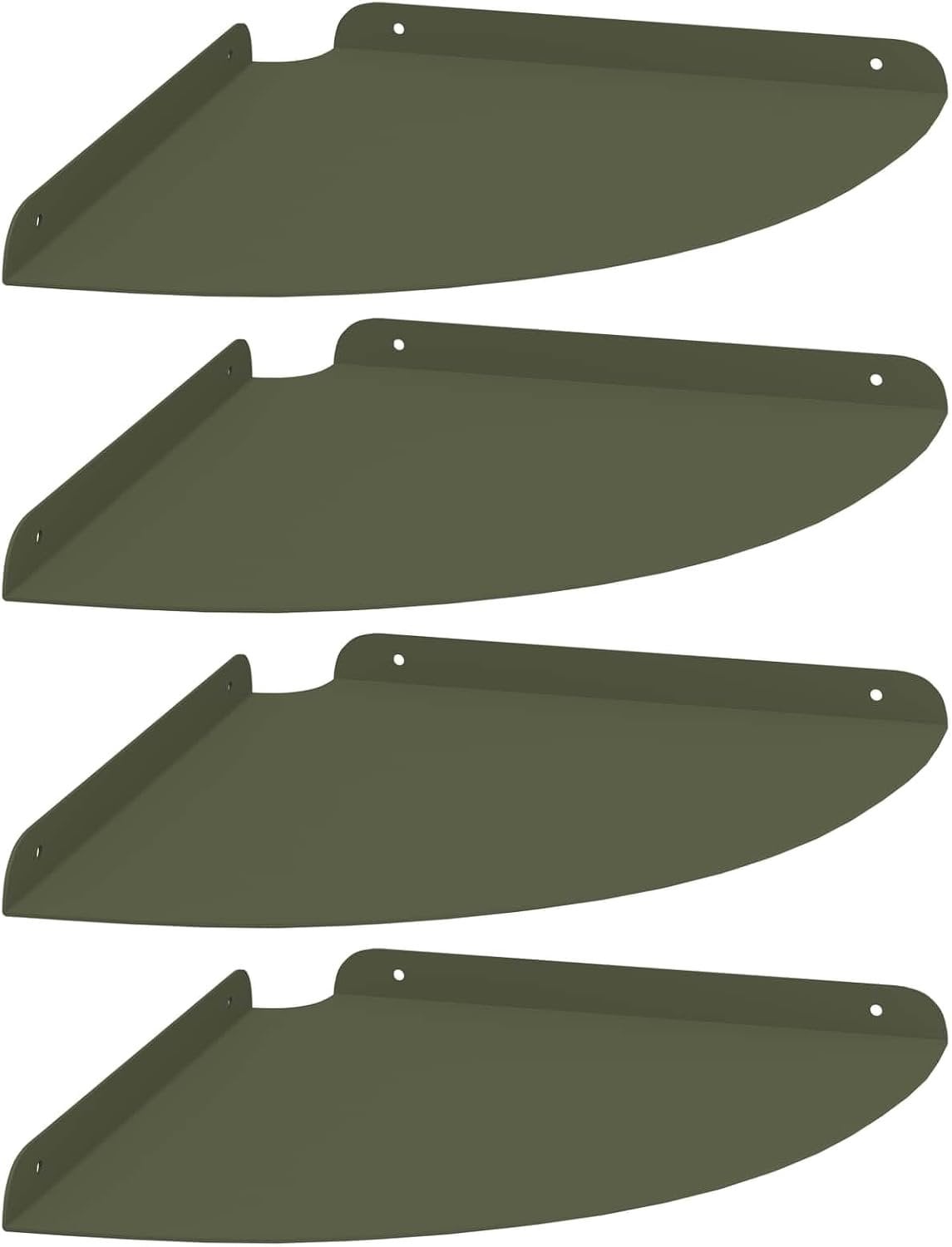 Set van 4 stalen hoekplanken voor wandmontage