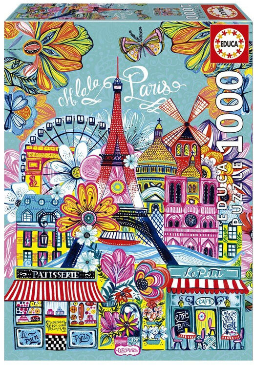 EDUCA BORRAS Puzzle 1000 pcs Paris par Car Pintos - Educa