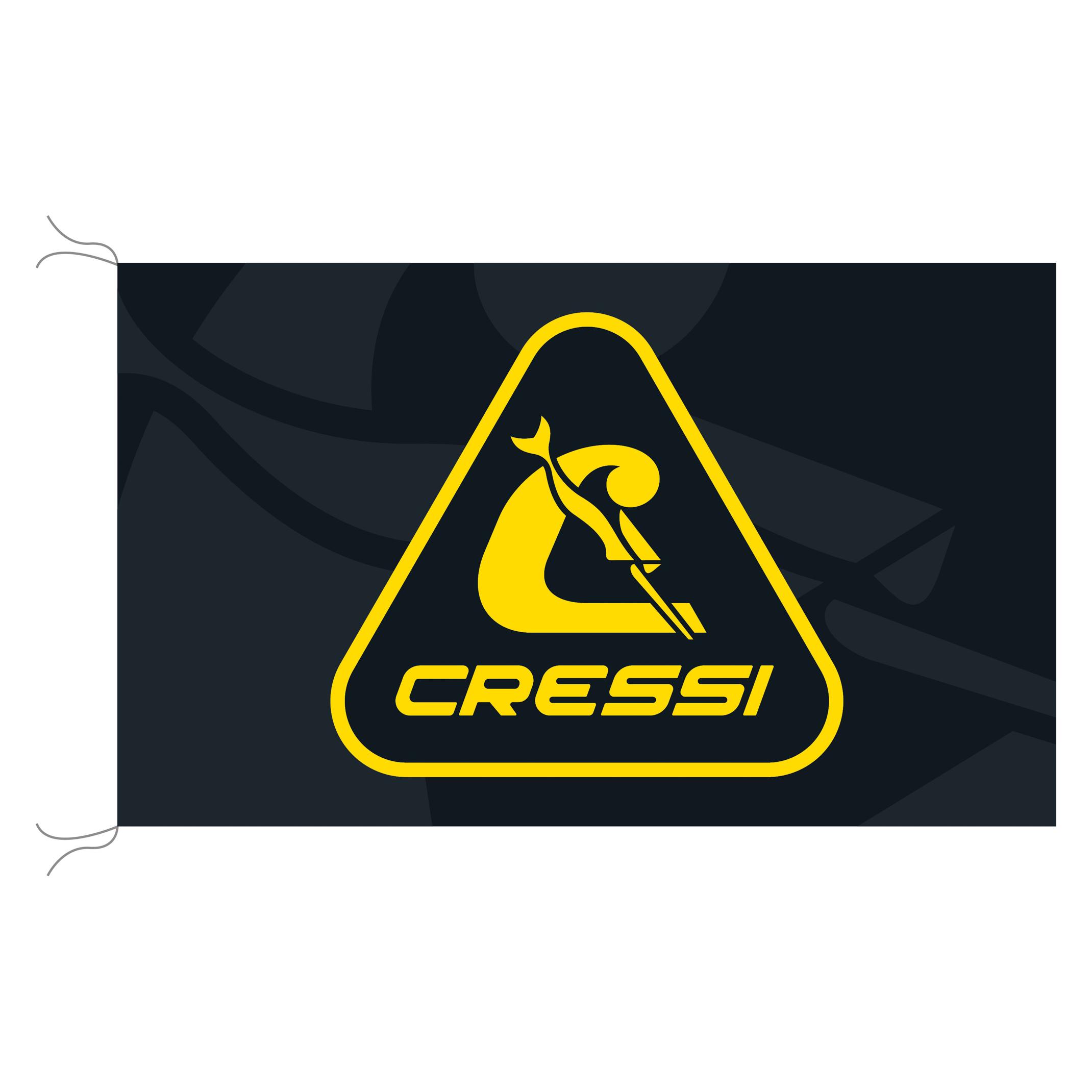 Cressi Rectangle Flag (black/yellow) (150 x 90 cm) (VABANCR01)