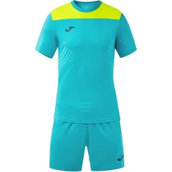 JOMA Phoenix II Trikot + Shorts Set 019 - türkis/neongelb L