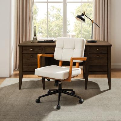 Art Leon Swivel Accent Home Office Chair with Adjustable Height
