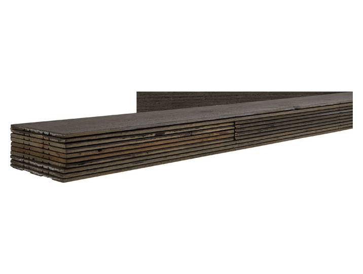 Selbstklebender Holz-Wandbelag C27-Sägeschnitt Dunkel Grau 900x128mm