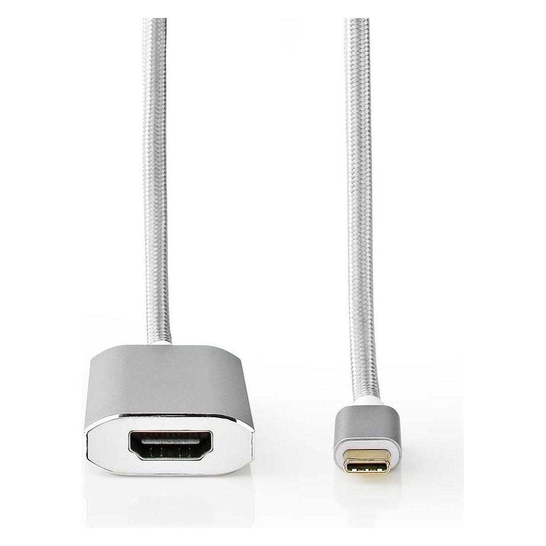 Nedis CCTB64680AL20. Kabellänge: 2 m, Anschluss 1: HDMI Typ A (Standard), Anschluss 2: USB Typ-C. Menge p (2 m) (CCTB64680AL20)