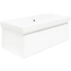 SAT Evolution Waschtisch mit Unterschrank 98x30x44,8 cm weiß matt SATEVO100WMU1