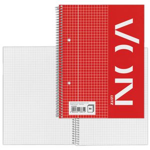 VON-Leitz Collegeblock 45760001, A5, Innenrand, 70 g/m², 80 Blatt, kariert