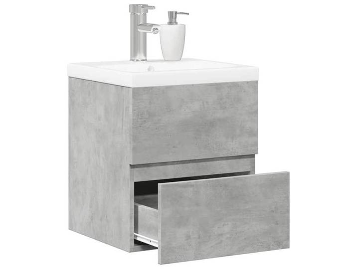 Ensemble de meubles de salle de bain 2 pcs gris béton armoire de salle de bain meuble de salle de bain meuble de 3324907