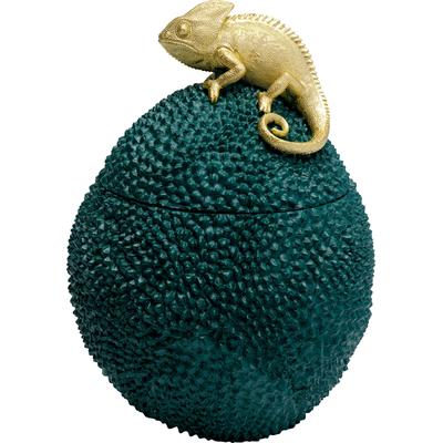 Aufbewahrungsbox KARE DESIGN "Deko Dose Chameleon", gold (goldfarben), B:25cm H:34cm T:25cm, Polyresin (Kunststein), Aufbewahrungsboxen, Aufbewahrungsbox