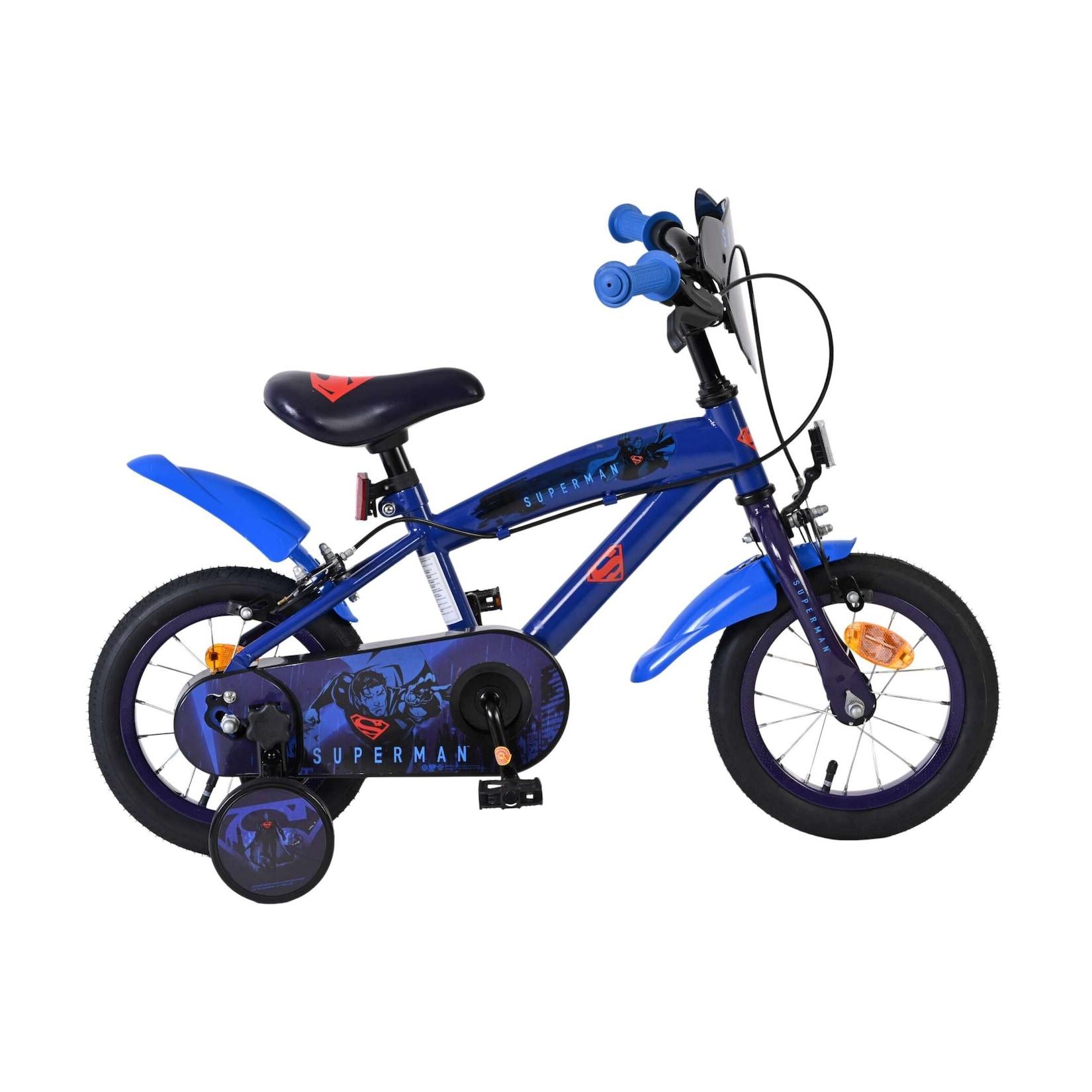 Volare Kinderfahrrad Superman für Jungen 12 Zoll Kinderrad in Zwei Handbremsen