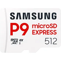 Samsung P9 Express (512 GB, microSD Express, U3, UHS-I), Speicherkarte, Weiss