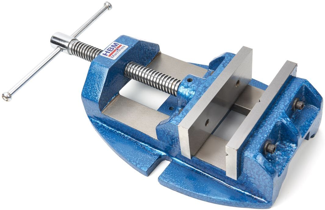HBM 135 mm. Morsa professionale da trapano, morsa fresatrice con ganasce a V