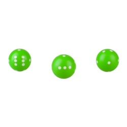 Halmakegel.com Rundwürfel - Würfel rund - grün - neon - 21mm 255403