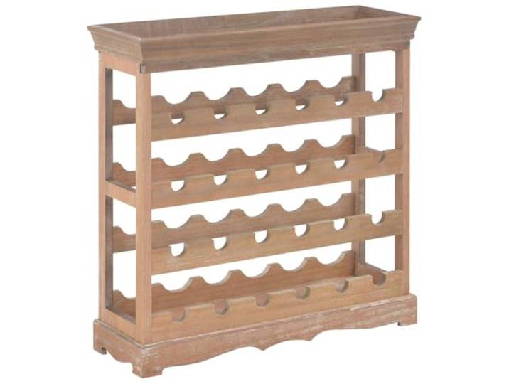 HBBMGYD Weinregal, offen, Braun, 24 Flaschen, MDF 4 Regale, obere Platte für Glaswaren, ideal für Wohnzimmer Esszimmer