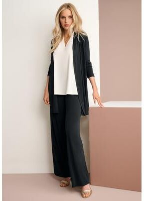 Plus Size Women's Ultrasmooth® Fabric Wide-Leg Pant by Roaman's in Black (Size M)