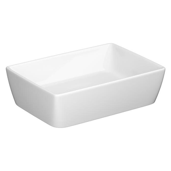 Cersanit City 50 countertop washbasin, rectangular, with ceramic plug (K35-048-ECO) (360 mm, 510 mm) (21101835)