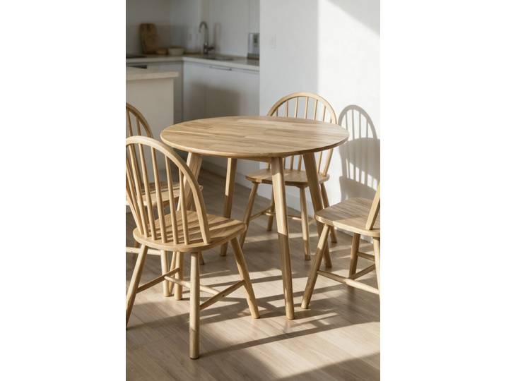 Broon Runder Holztisch 80 cm - Holz clair