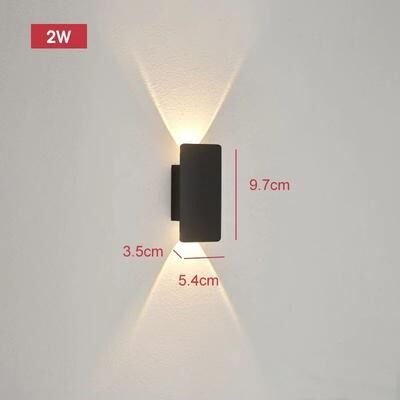 Inspire Curations AeroBeam 18W Waterproof LED Wall Light For Modern Indoor And Outdoor Spaces 10cm black Body 2w Indoor