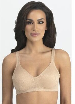 Plus Size Women's Jolie Jacquard Wire Free Minimizer Bra Intimate Apparel by Dominique in Mocha (Size 38 A)