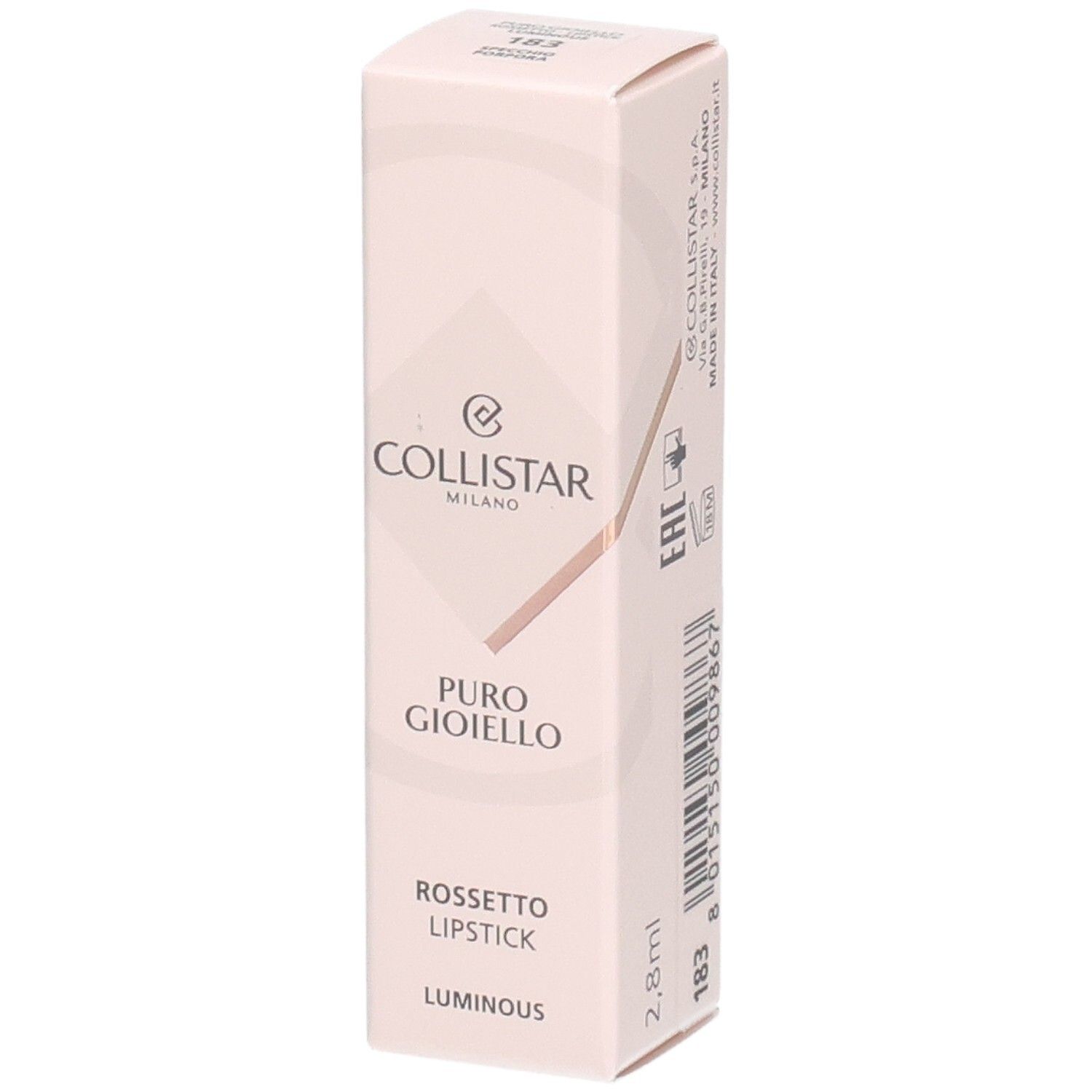 Collistar Puro Gioiello Lipstick Luminous 183 - Specchio Porpora 2,8ml 2,8 ml Stifte