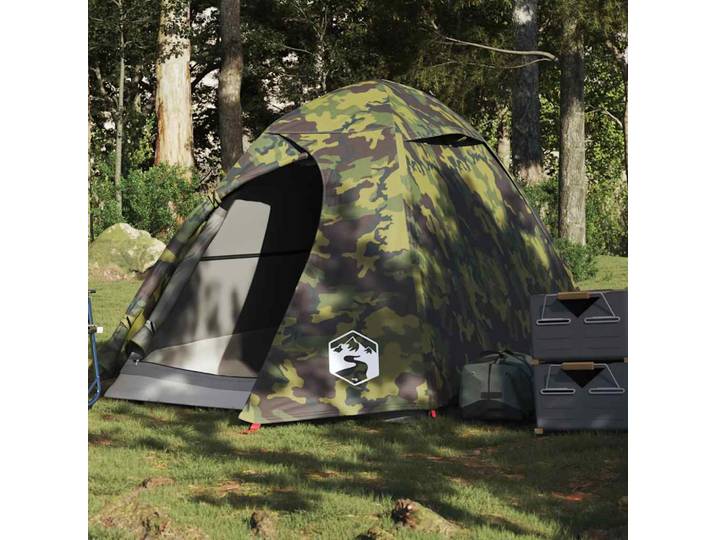 vidaXL Kuppel-Campingzelt 2 Personen Tarnmuster Wasserdicht