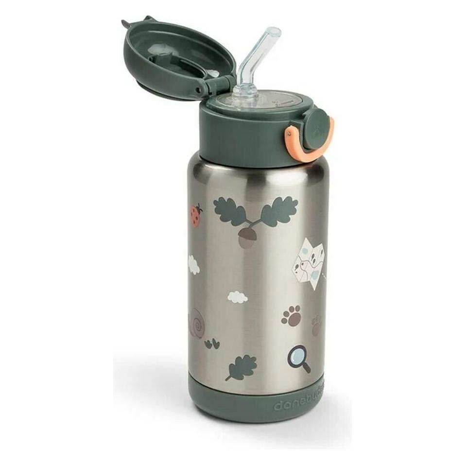Done by Deer Thermo-Strohhalmflasche Tiny trails Grün 340 ml (0.34 l) (1061233)