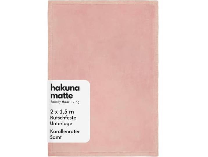 Hakuna Matte Wolkenweiche Spielmatte Baby 200x150x2,5cm, rosa