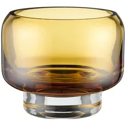 HOME STORY Windlicht   ¦ braun ¦ Glas ¦ Maße (cm): H: 9,5  Ø: 11.0