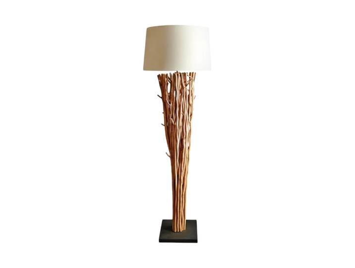 Handgefertigte Stehlampe „Elefantis“ Leinen Ecru Invicta Interiors