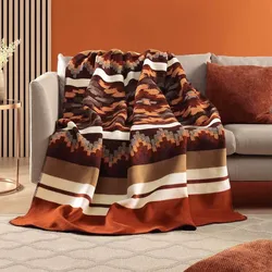 Biederlack Wohndecke Nomad Spirit 150x200 cm - rot;braun