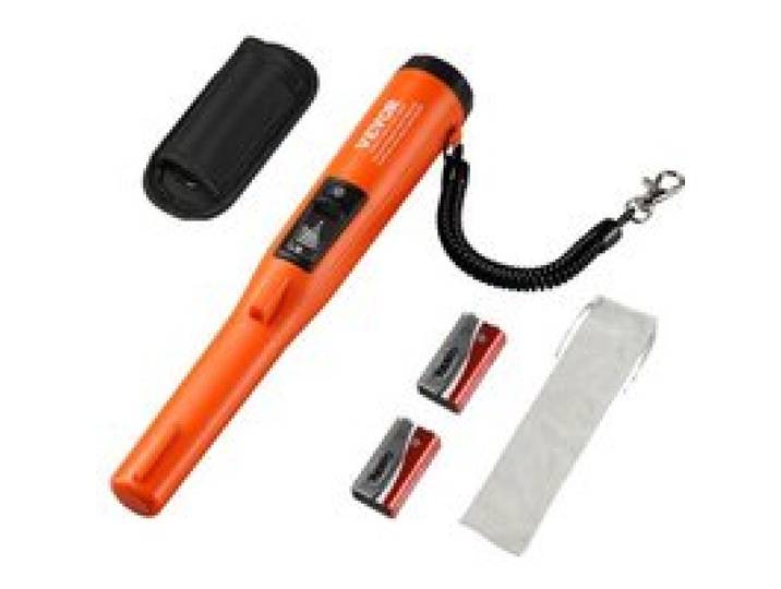 VEVOR Metalldetektor Pinpointer IP68 Komplett Wasserdichter Metallsuchgerät 3 Modi Propointer Schatzsuche mit LCD/Ton/Vibration/Ton + Vibration 9V Batterie & Samtbeutel Inklusive