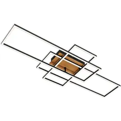 Briloner  CCT  LED  Deckenleuchte  FRAME  schwarz  Holz  LED/55W