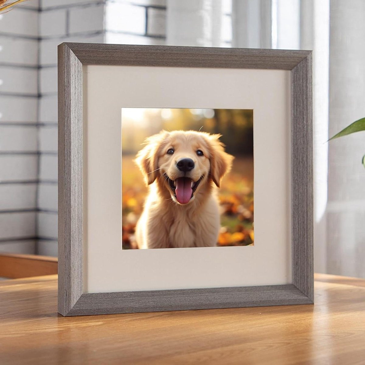 Fotolijst Vierkant - Wandlijst Hout - Grijs - 25 x 25 cm