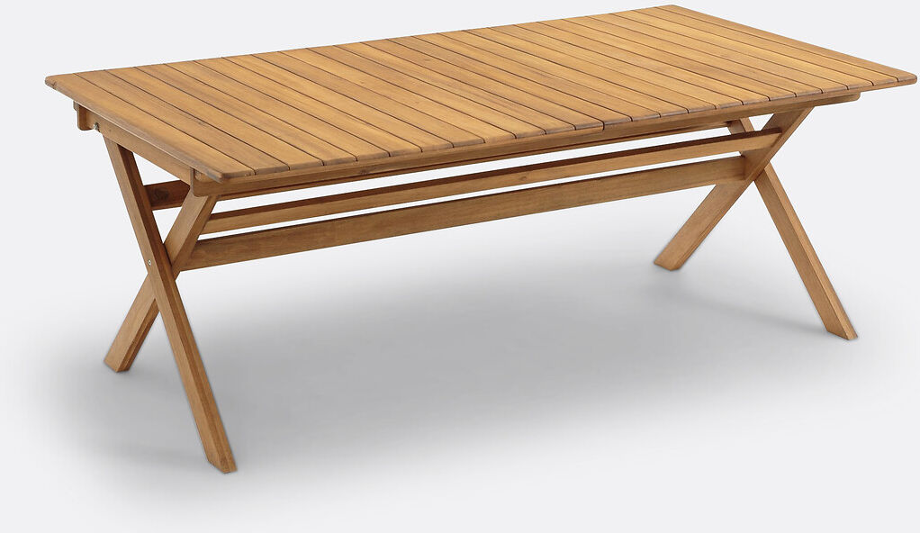 LA REDOUTE INTERIEURS Table de jardin pliante Réalto, acacia, 2 allonges