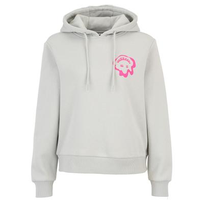 Kapuzensweatshirt MISS TEE "Miss Tee Every Things Nice Hoody", Damen, Gr. XS, weiß (lightasphalt), 65% Baumwolle, 35% Polyester, bedruckt, Rundhals, Sweatshirts