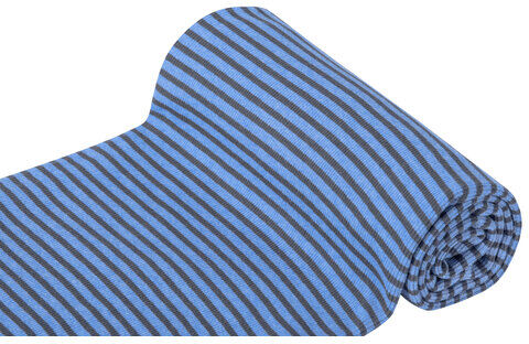 Ringelbündchen "Comfort", marine/jeans-melange