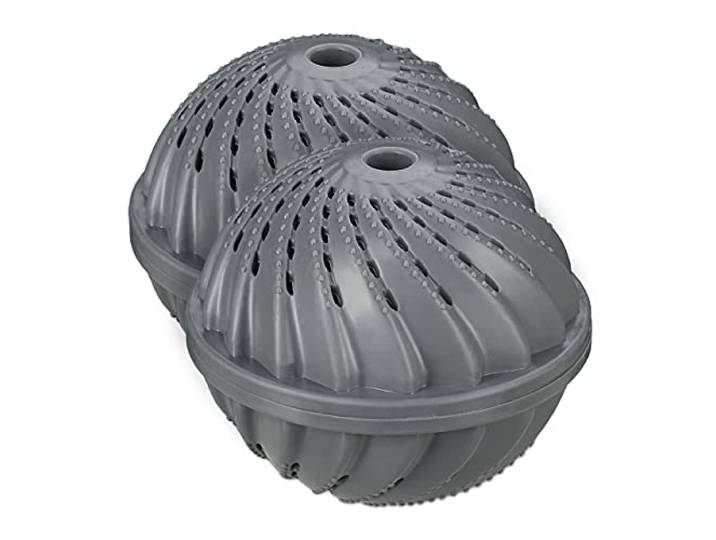 Relaxdays Boule de Lavage Set de 2\, Balle Machine à Laver\, Laver sans lessive\, Balle\, Boule à Linge\, Gris