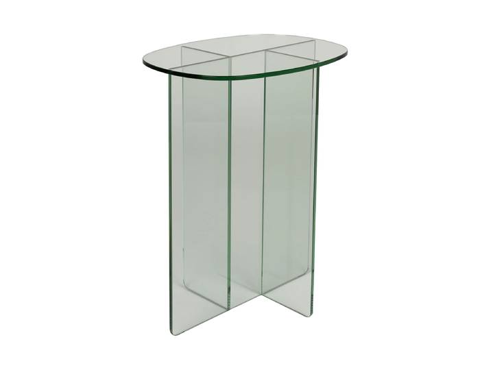Design Beistelltisch „Linea“ aus Sicherheitsglas Transparent Zuiver