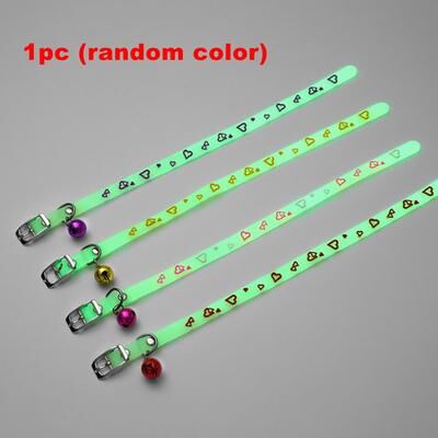 Fusion Finds Glow In The Dark Cat Collar With Bell Soft Silicone Luminous Pet Collar For Kittens, Cats & Small Dogs love
