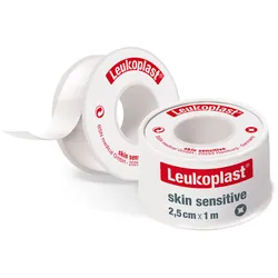Leukoplast skin sensitive medizinisches Rollenpflaster 2,5 cm x 1 m 1 St Pflaster
