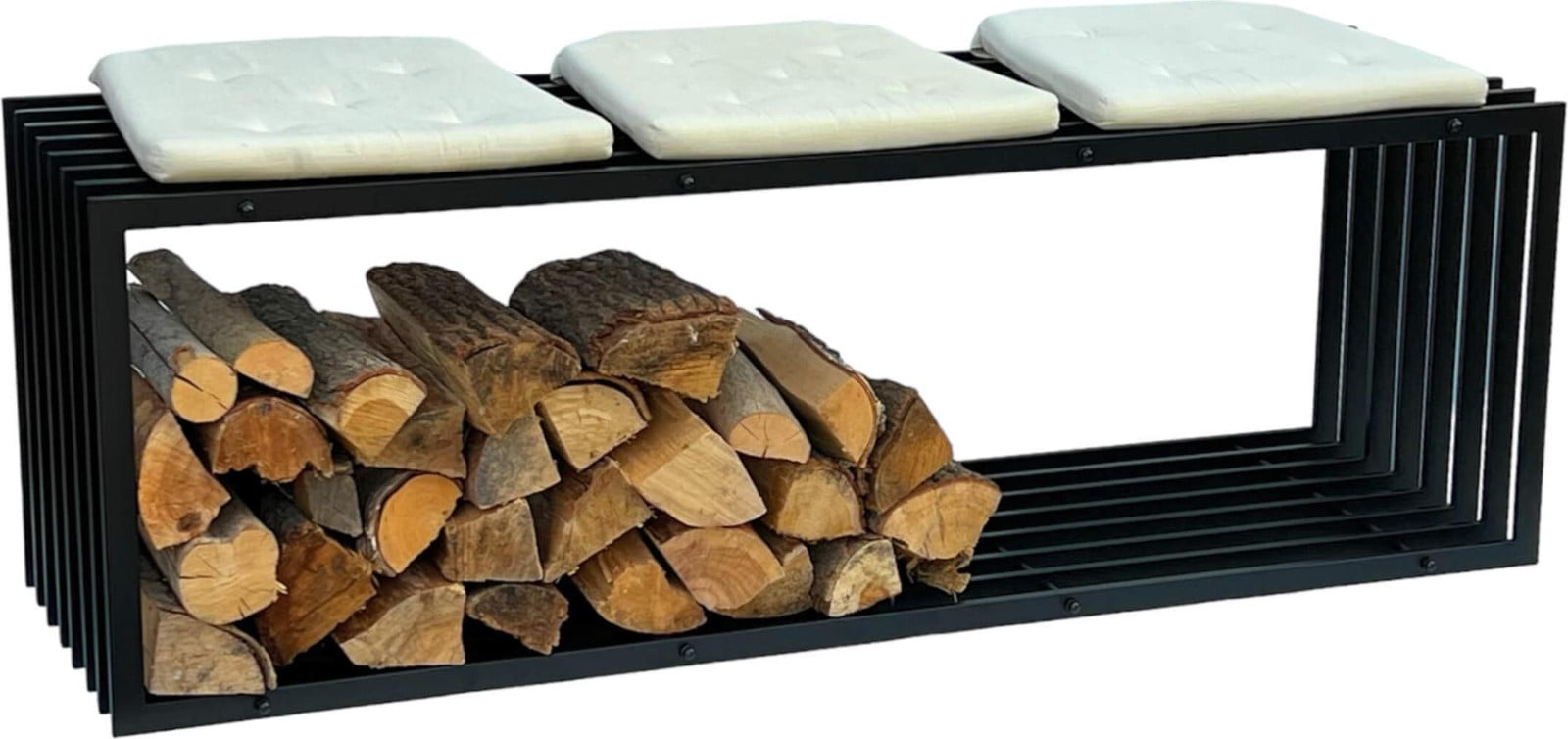 DanDiBo Houtrek voor haardhout, zwart, model 96430, 150 cm
