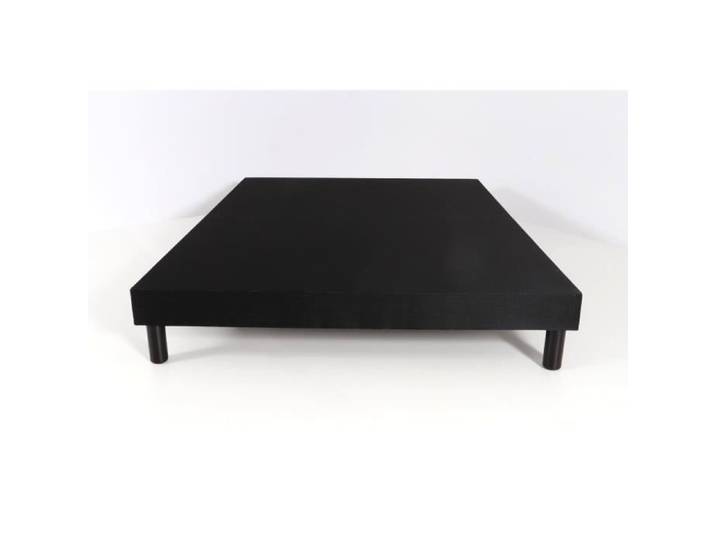 Sommier Tapissier - HEVEA SELECTION - 160x200 Noir - 11 voliges - 4 pieds