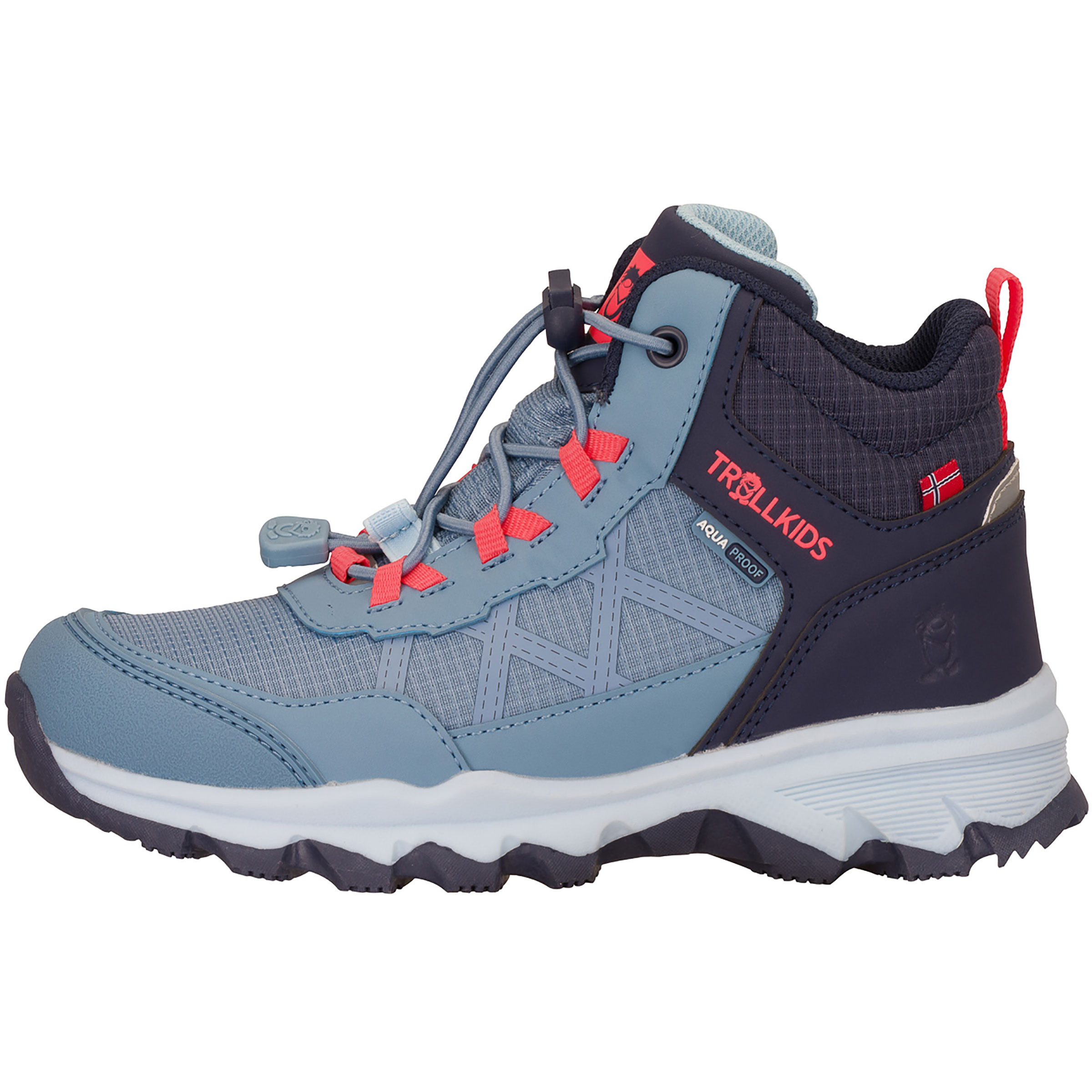 Trollkids Trolltunga Hiker Mid XT Kinder Zustiegsschuhe blau Größe 28 Trekking Wasserdicht
