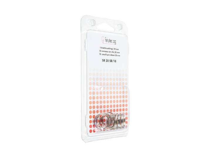 Schlüsselringe Metall 20 × 2.5 mm Set of 10