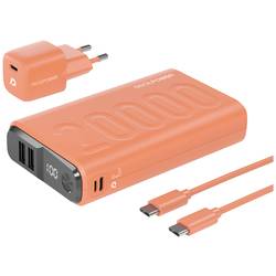 RealPower PB-20000 Power Pack Powerbank 20000 mAh Li-Ion USB, USB-C® Orange 390656