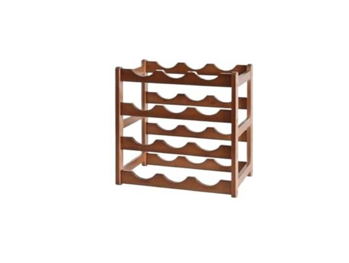 Cenz-888 Weinregal Vierstufiges Weinregal aus Holz for zu Hause, Kleiner Weinschrank for zu Hause(Klein)