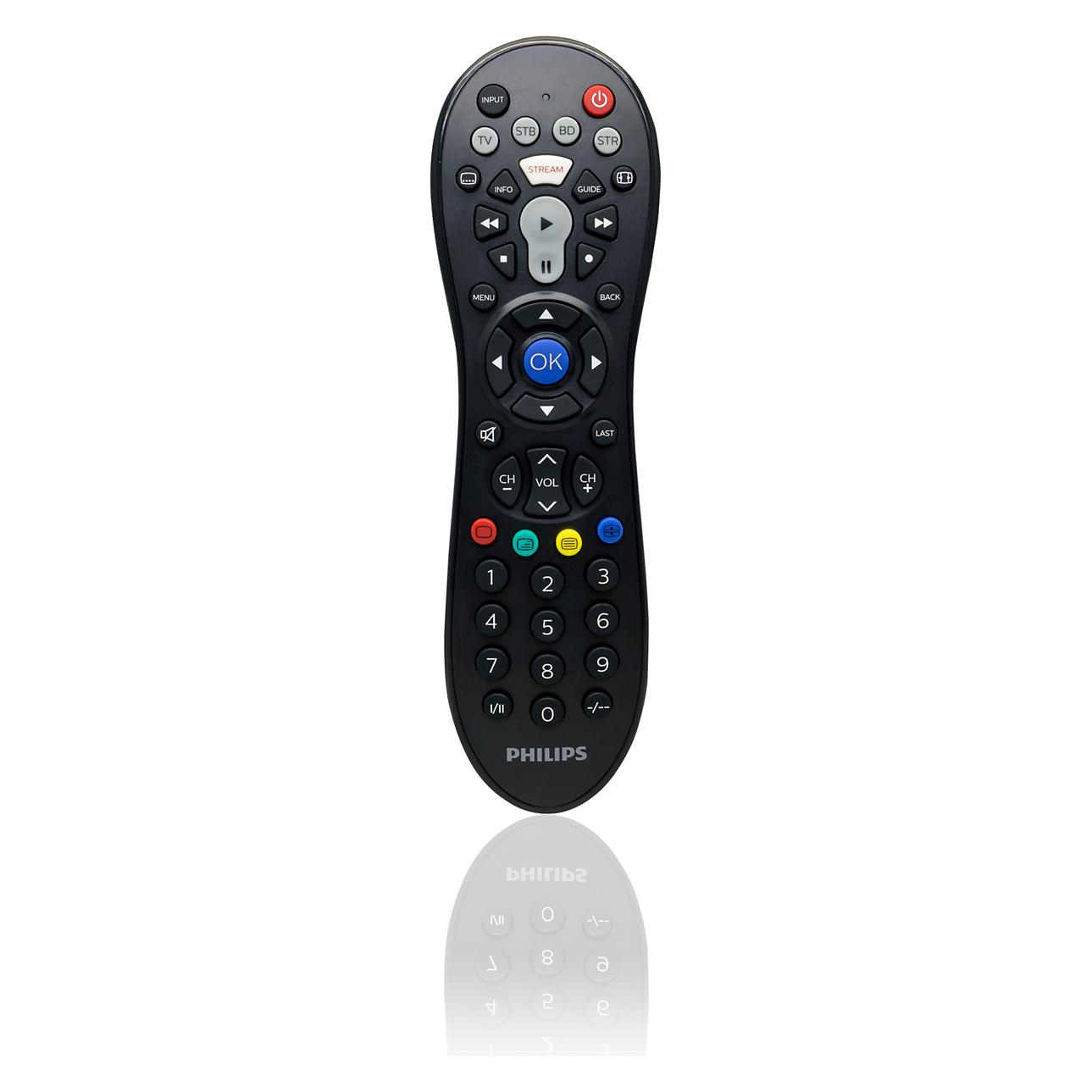 Philips Perfect replacement SRP3014/10 remote control IR Wireless Cable, DTV, DVD/Blu-ray, DVR, SAT (Universal Fernbedienung, Miracast) (PHIL-SRP3014/10)